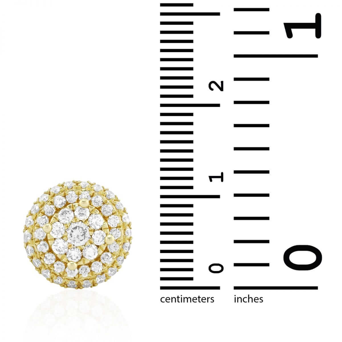 1.55Ct Natural Diamond 14k Yellow Gold Round Jacket Screwback Stud Earrings