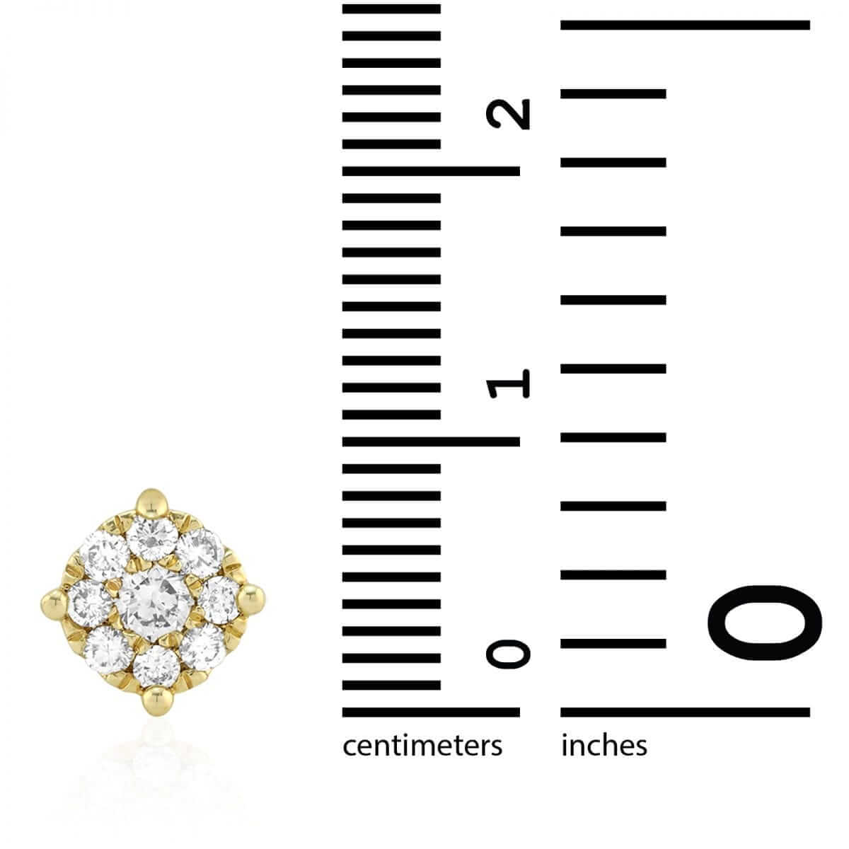 1.55Ct Natural Diamond 14k Yellow Gold Round Jacket Screwback Stud Earrings