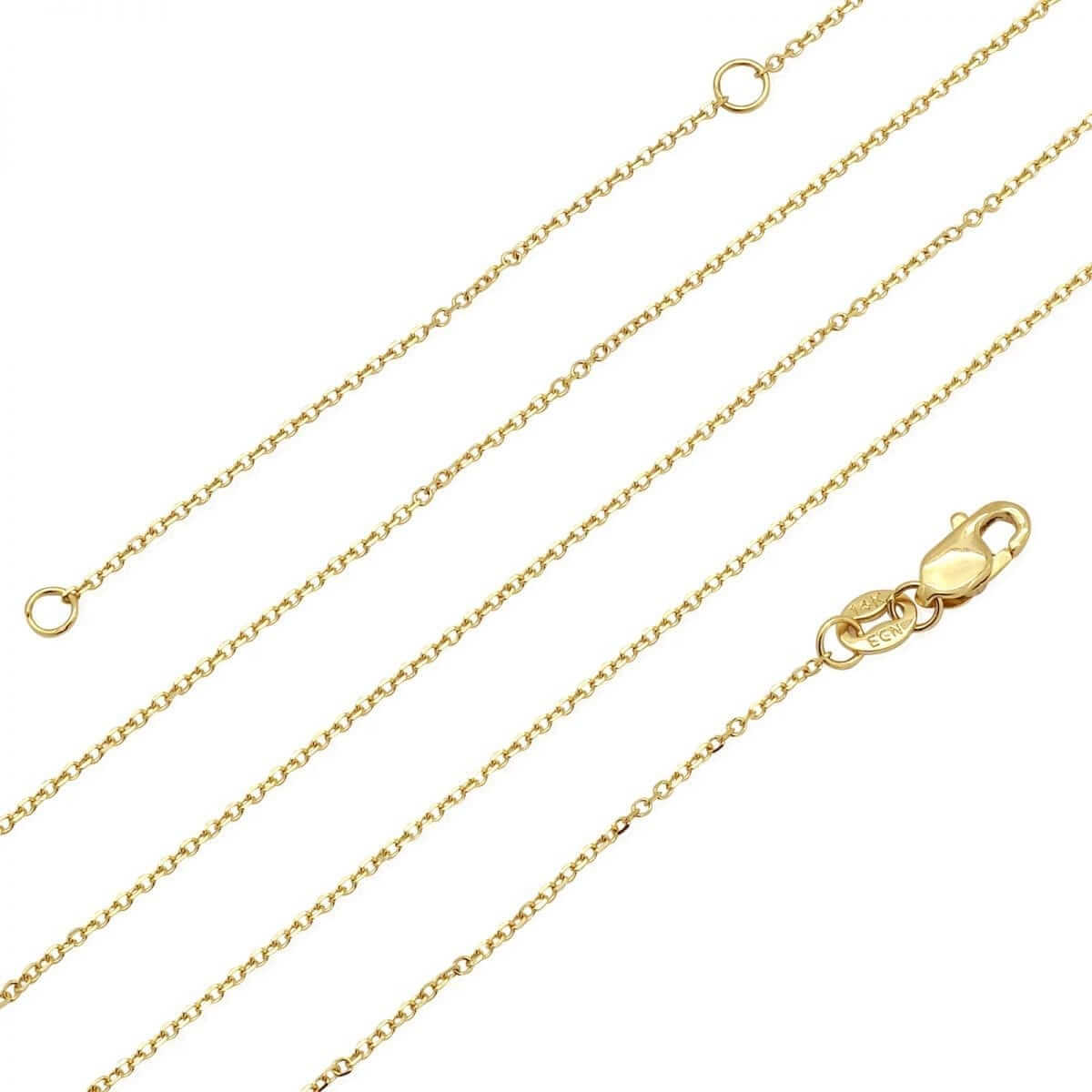 Kids 14K Yellow Gold Pink White Enamel Butterfly Pendant Cable Necklace 16" 18"