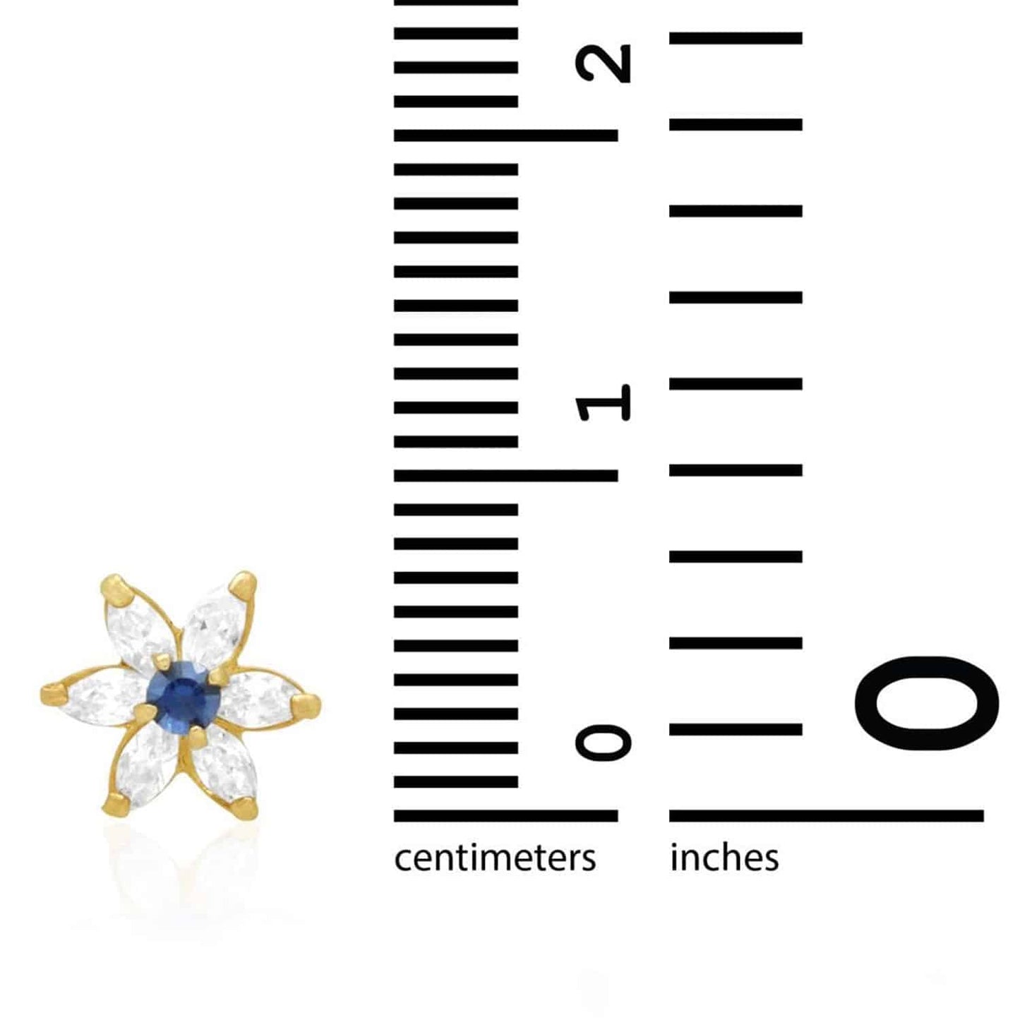14k Yellow Gold Flower Marquise CZ Birthstone Stud Earrings 1.4Ct