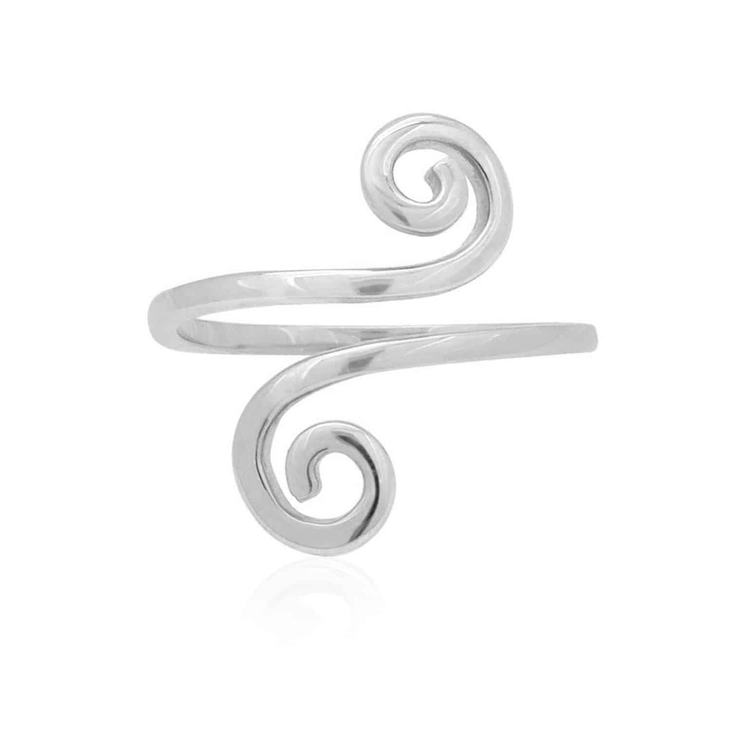 14K Gold Yellow White Fancy Swirl Midi Knuckle Ring