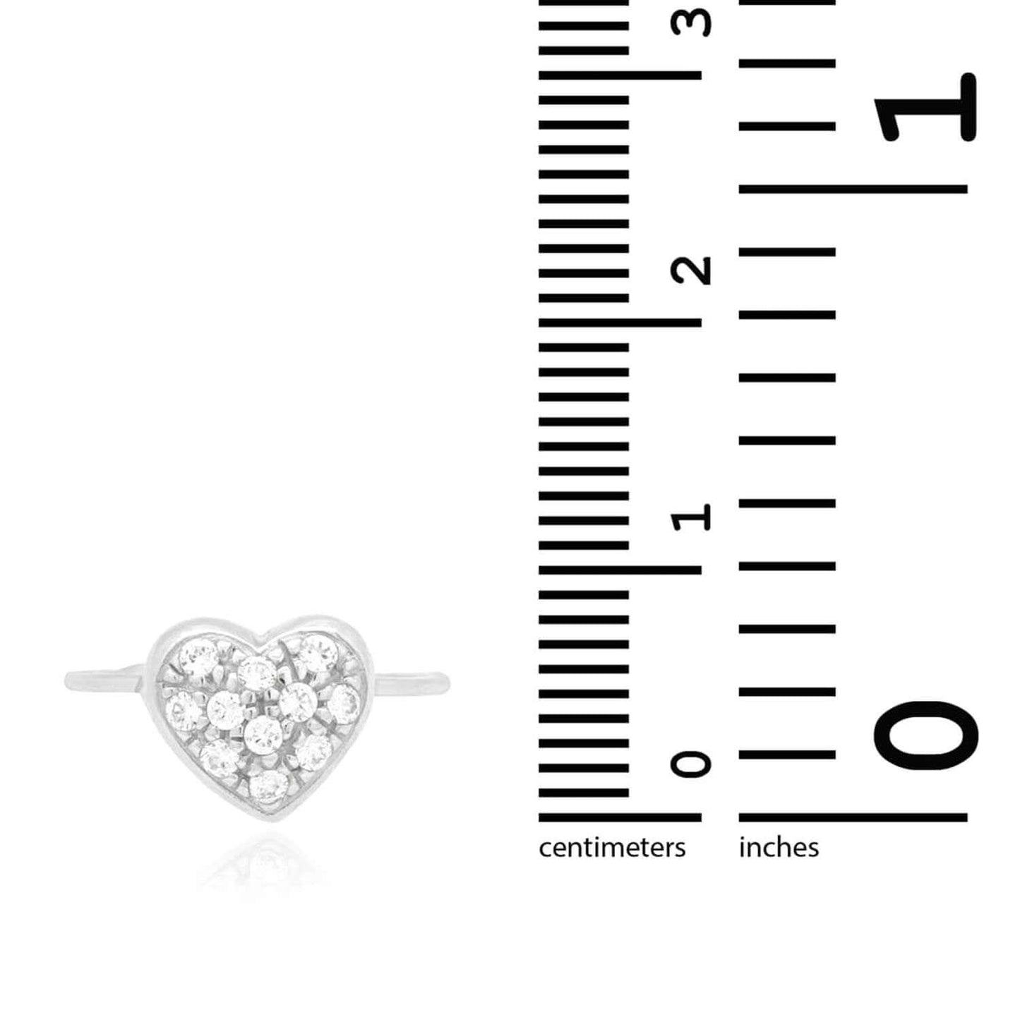 14k Gold Yellow & White Pave Set Heart CZ Toe Ring 0.40Ct