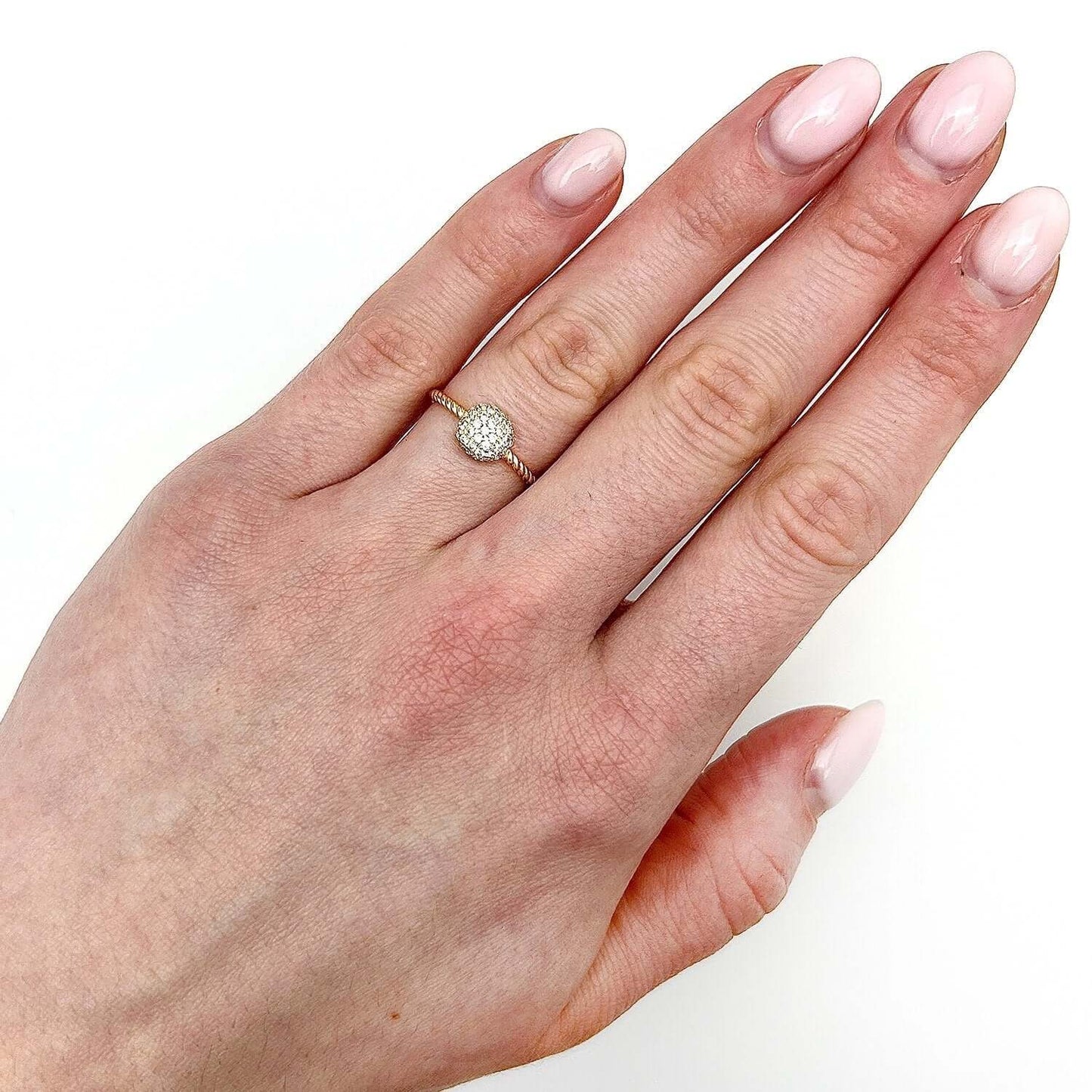 0.35CTW CZ 14K Real Gold Yellow Multiple Colors Cocktail Ring