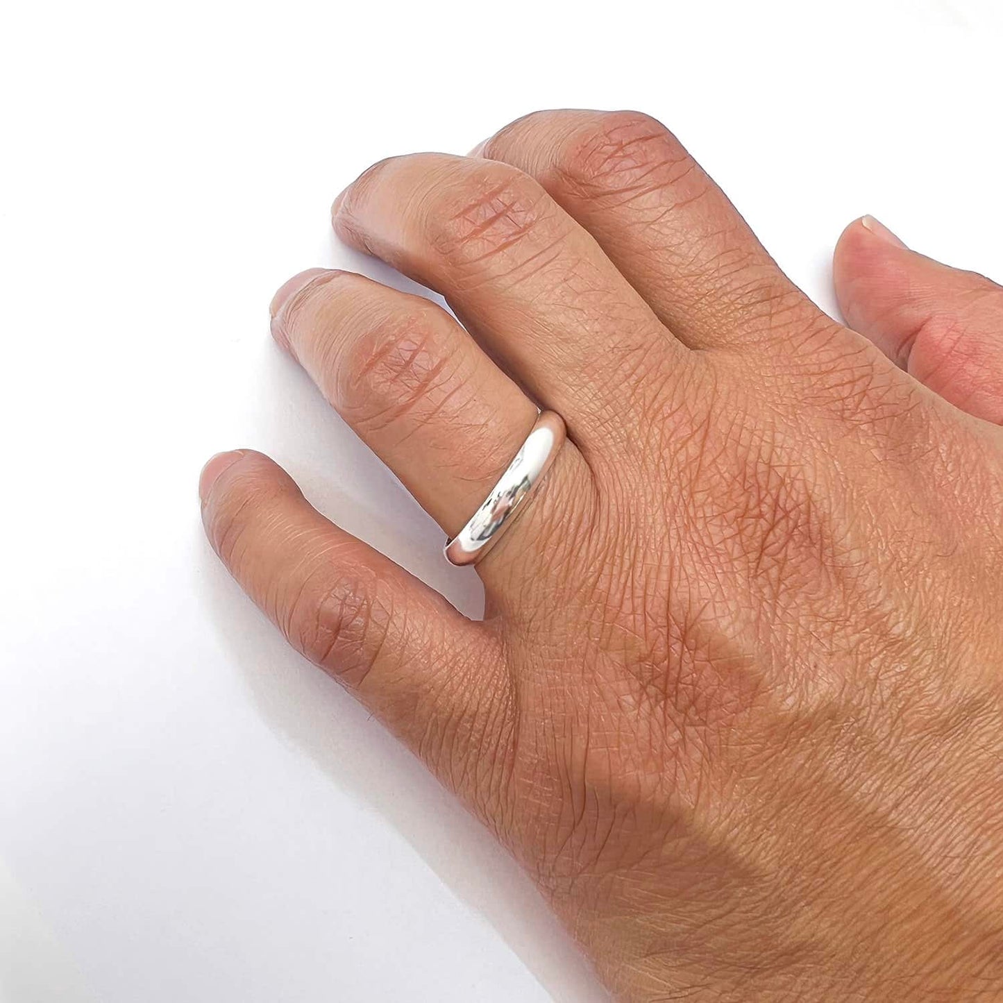 925 Sterling Silver 4mm Wedding Band Ring