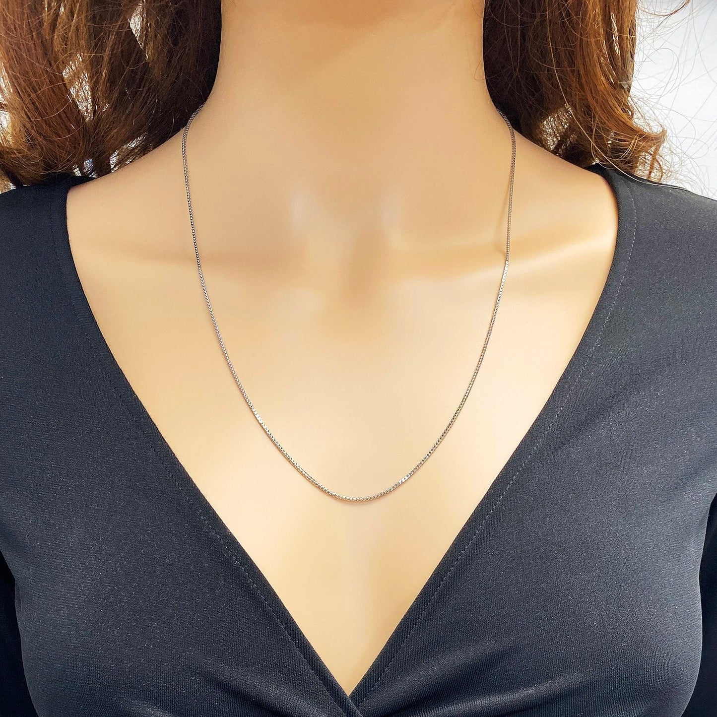 Solid 925 Sterling Silver 1.2mm Franco Chain Necklace 16"-30"