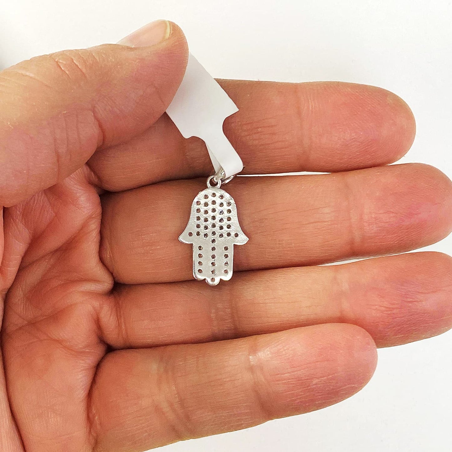 Actual Size of Hamsa Hand Of Fatima Charm Pendant