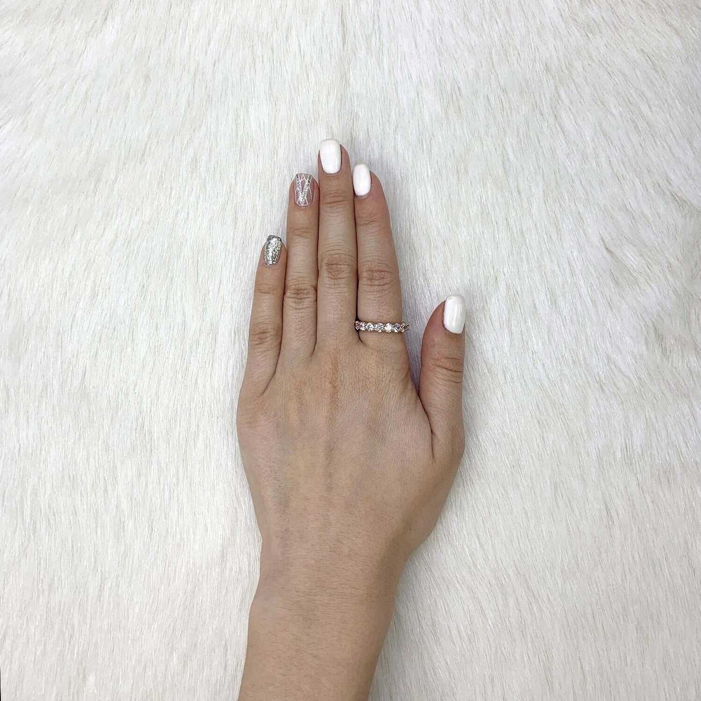 2.75CTW CZ 14K Rose Gold 3.5mm Eternity Ring