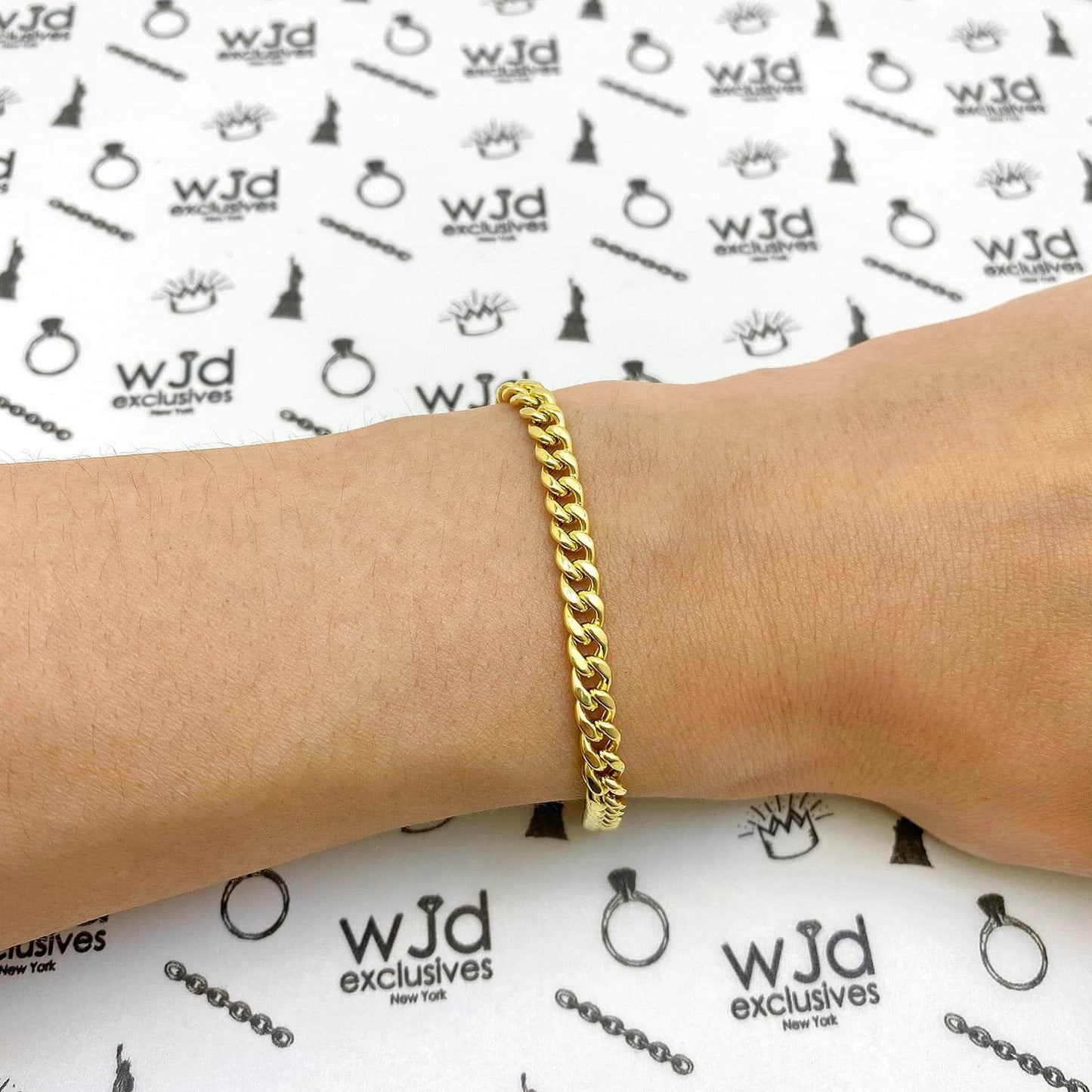 10K Yellow Gold 4.6mm Miami Cuban Bracelet (Hollow) 8"