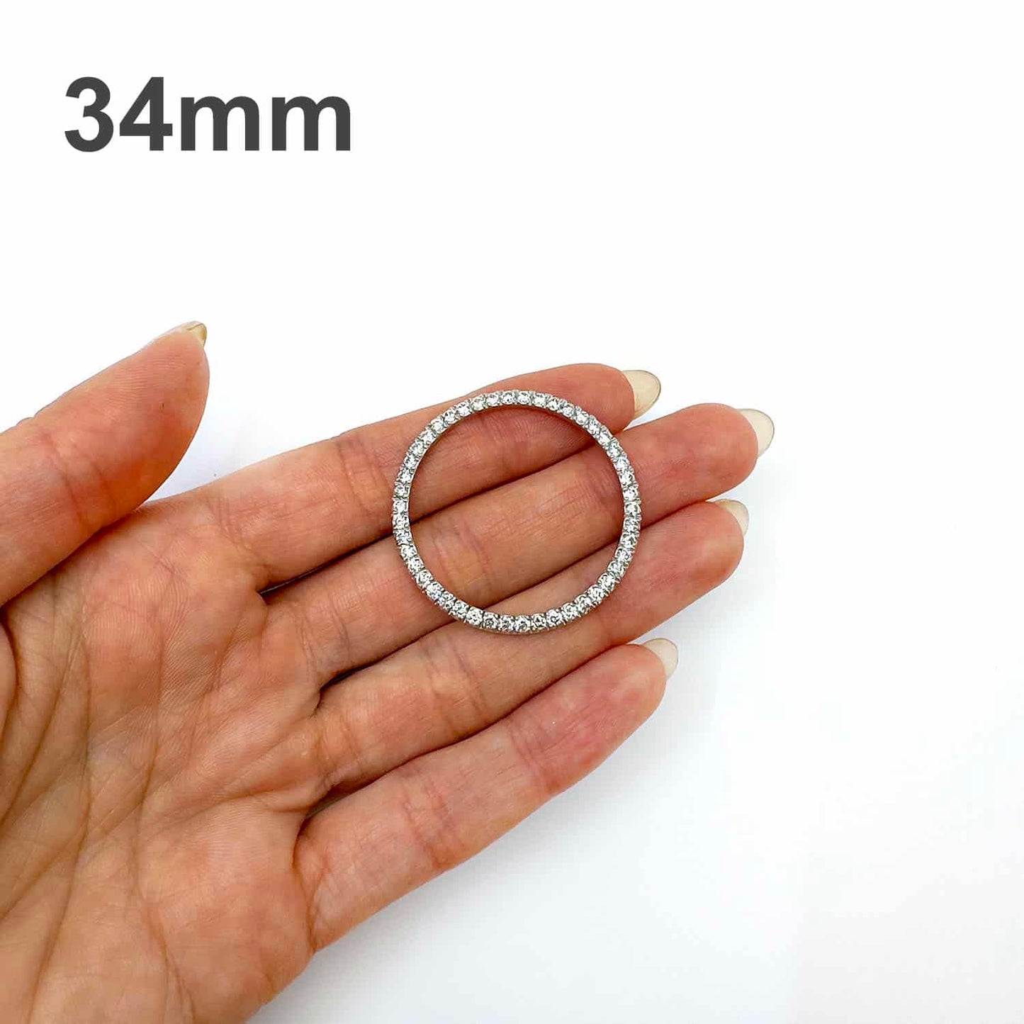 Natural Diamond Stainless Steel Bezel Rolex Datejust Watch 26mm 31mm 34mm 36mm