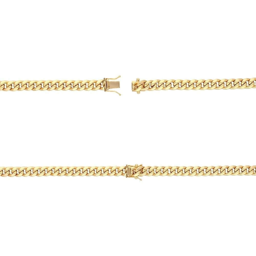 10K Yellow Gold 7.5mm Miami Cuban Chain (Hollow) 24"-28"