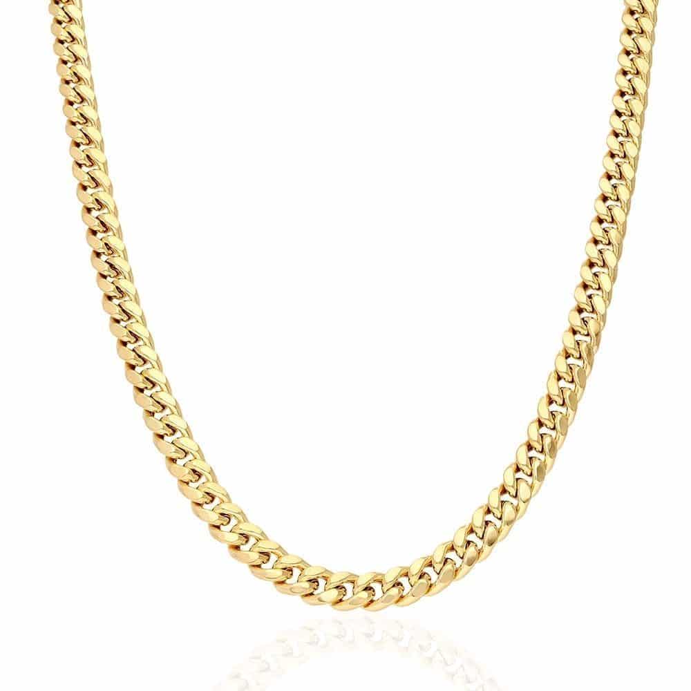 10K Yellow Gold 7.5mm Miami Cuban Chain (Hollow) 24"-28"