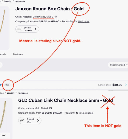 Exposing the Truth: How Some Brands Mislead Buyers with Fake Gold Listings - WJD Exclusives