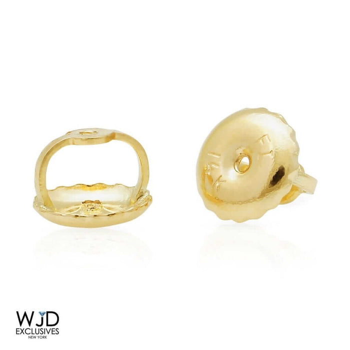 1 Pair Replacement Screw on Screw Off Ear-nuts Earrings Backs 14K Yellow Gold