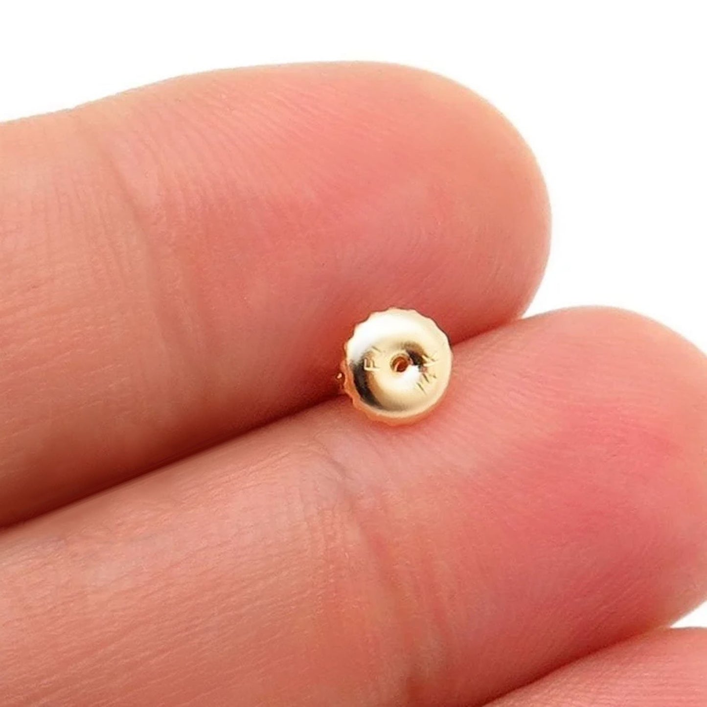 1 Piece Replacement Screw on Screw Off Earnut Earring Back 14K Yellow Gold