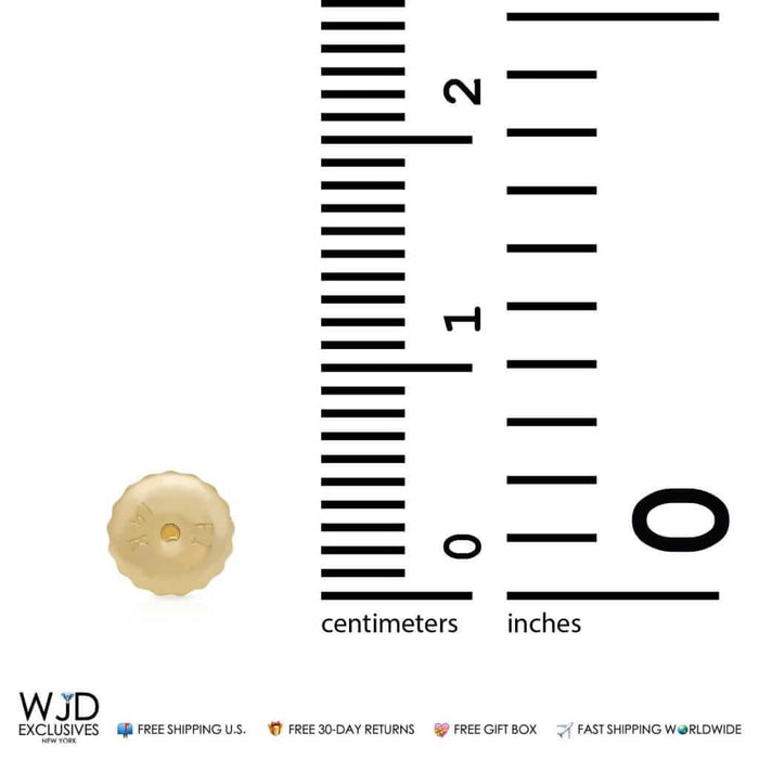 1 Piece Replacement Screw on Screw Off Earnut Earring Back 14K Yellow Gold
