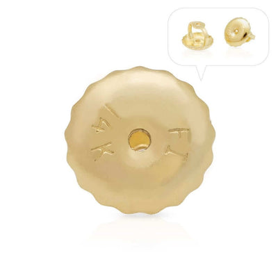 1 Piece Replacement Screw on Screw Off Earnut Earring Back 14K Yellow Gold