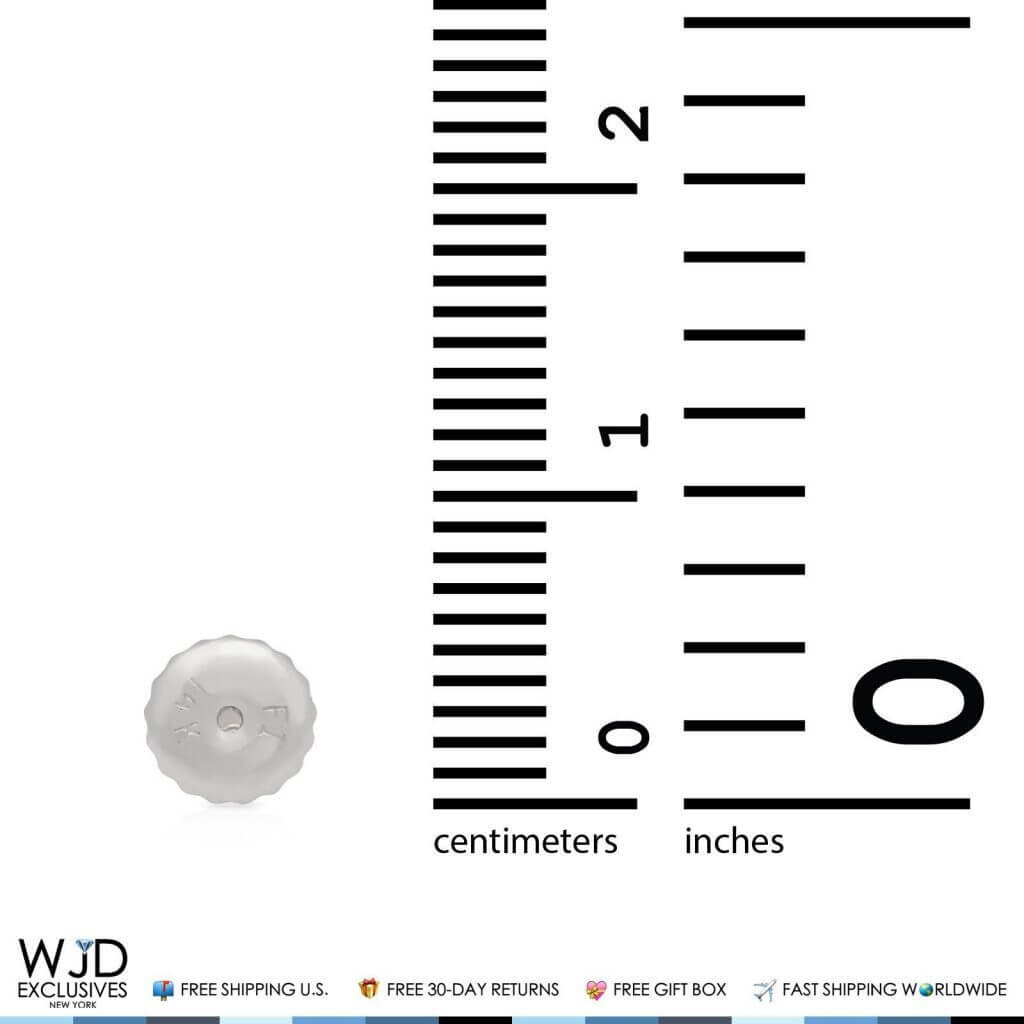 1 Replacement Screw-On Screw-Off Earnuts Earring Backing 14K White Gold