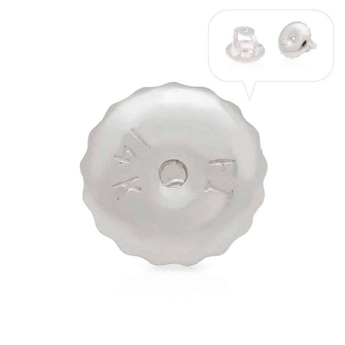1 Replacement Screw-On Screw-Off Earnuts Earring Backing 14K White Gold