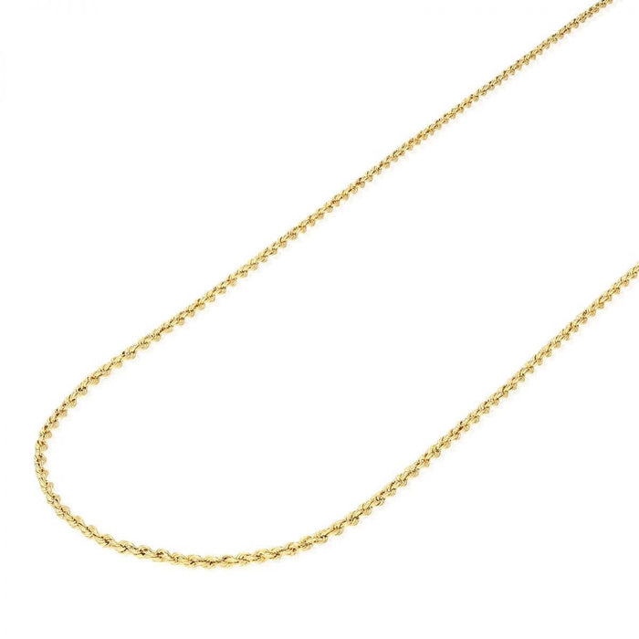 Kids 10K Yellow Gold 1.8mm-3mm Rope Chain (Hollow) 16"-20"