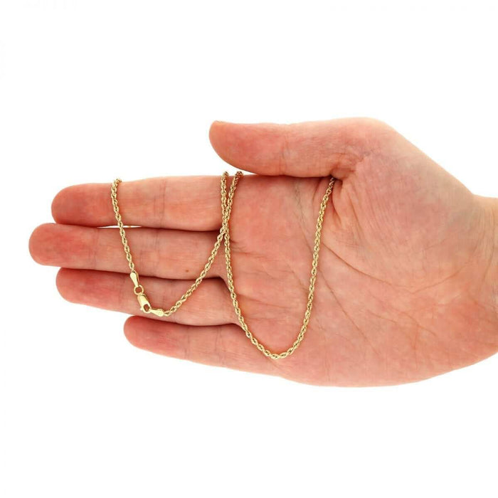 14k Yellow Gold 1.8mm-8mm Rope Chain (Hollow) 16"-30"