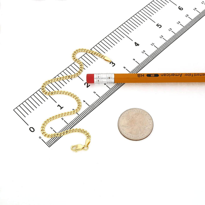 10K Yellow Gold 2.9mm Miami Cuban Bracelet (Hollow) 8"