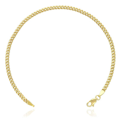 10K Yellow Gold 2.9mm Miami Cuban Bracelet (Hollow) 8"
