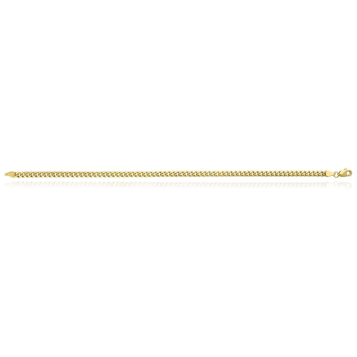 10K Yellow Gold 3.7mm Miami Cuban Bracelet (Hollow) 8"