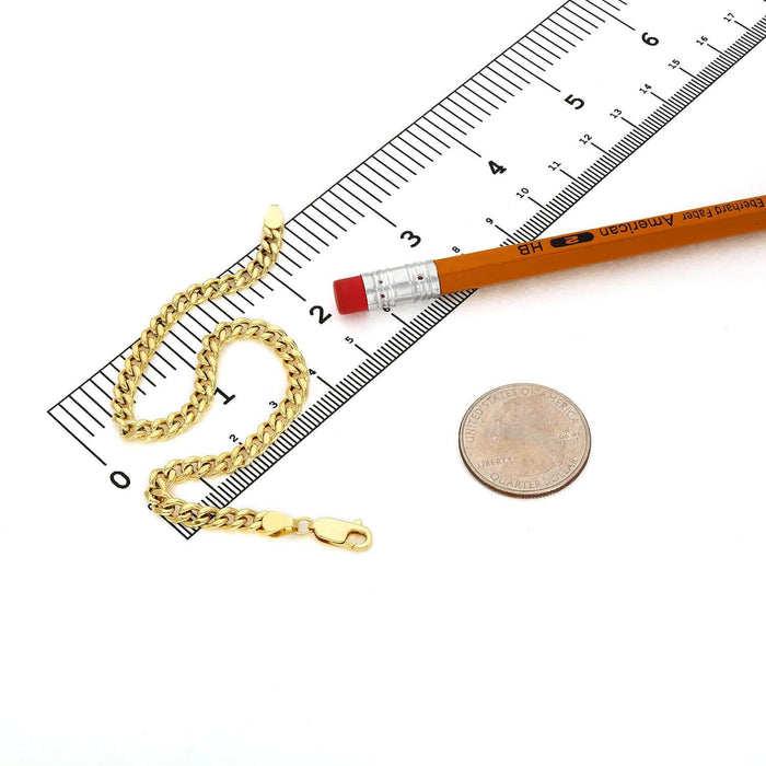 10K Yellow Gold 4.6mm Miami Cuban Bracelet (Hollow) 8"
