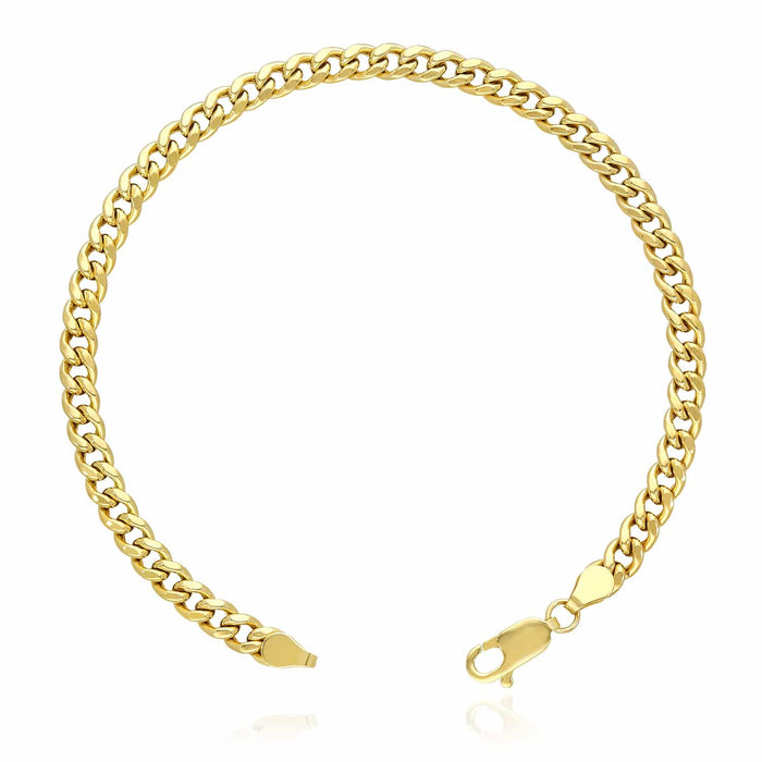 10K Yellow Gold 4.6mm Miami Cuban Bracelet (Hollow) 8"