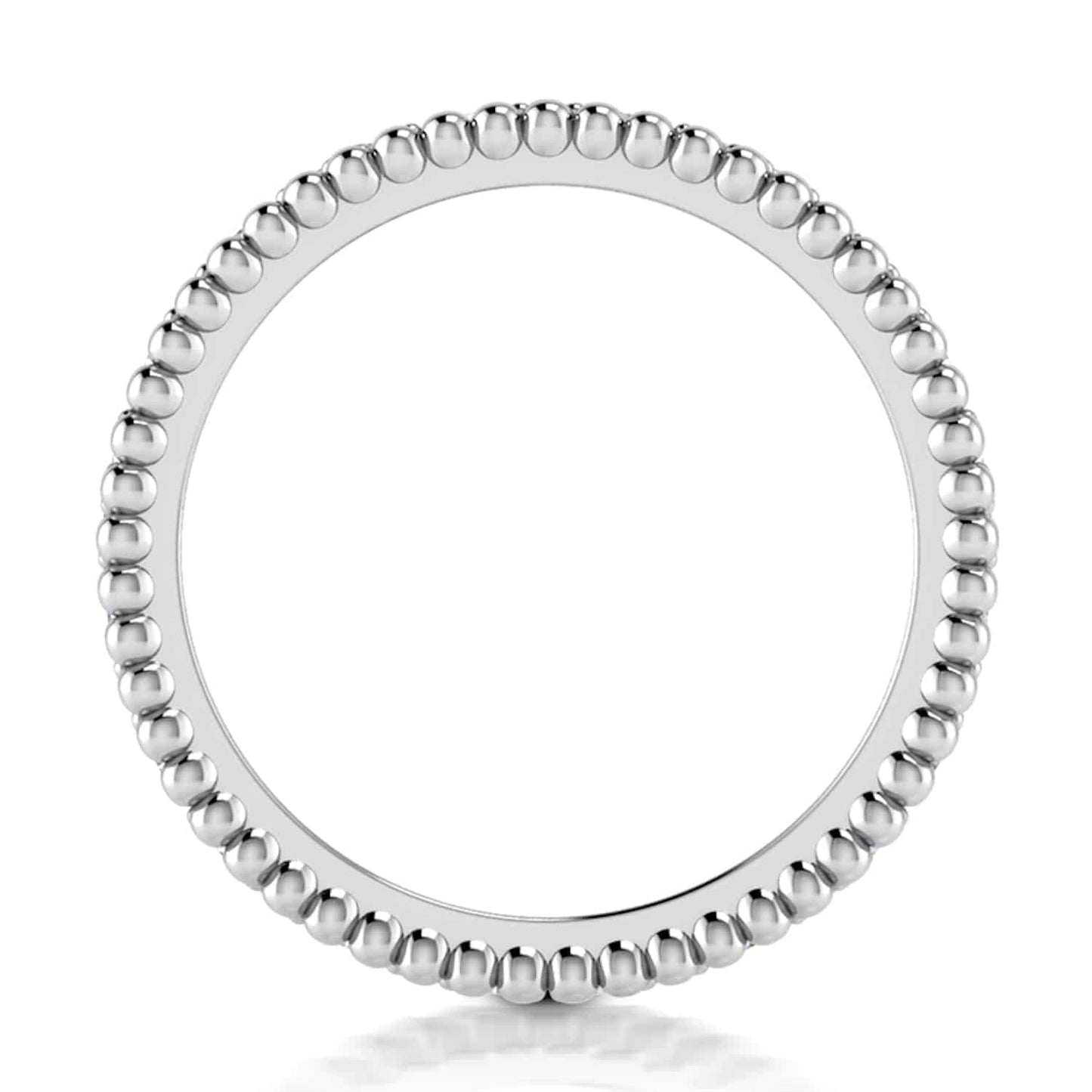 0.65CTW Lab-Grown Diamond 18K Gold White 4.2mm Ball Bead Eternity Band Ring