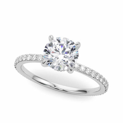 1.25CTW Lab-Grown Diamond 18K Gold White Hidden Engagement Ring