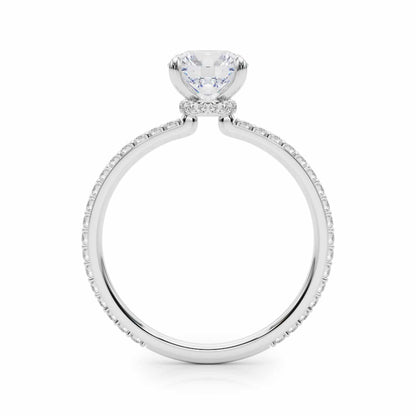 1.25CTW Lab-Grown Diamond 18K Gold White Hidden Engagement Ring