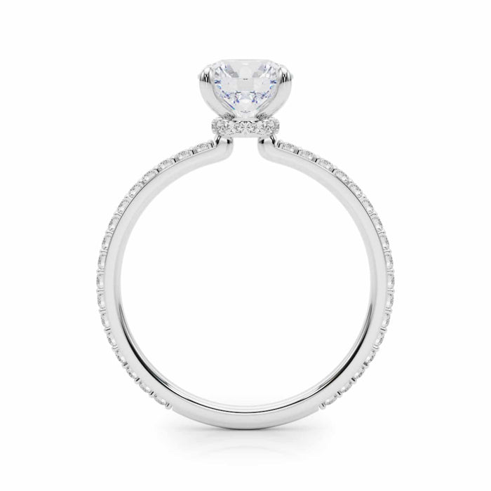 1.25CTW Lab-Grown Diamond 18K Gold White Hidden Engagement Ring