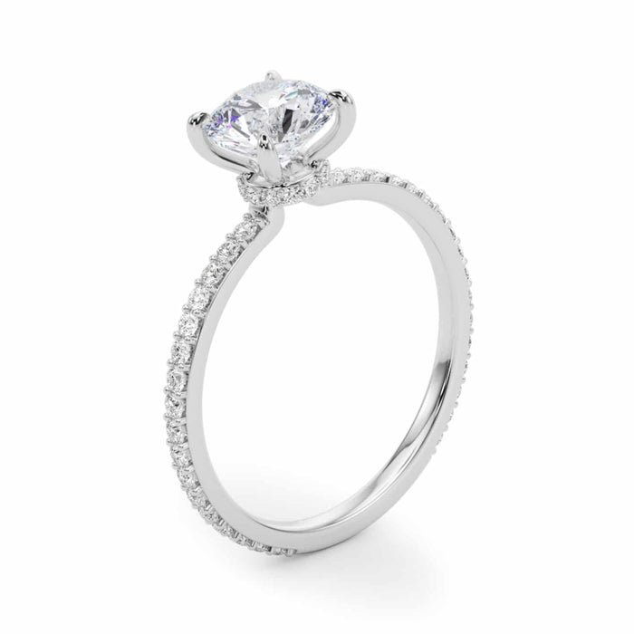 1.25CTW Lab-Grown Diamond 18K Gold White Hidden Engagement Ring