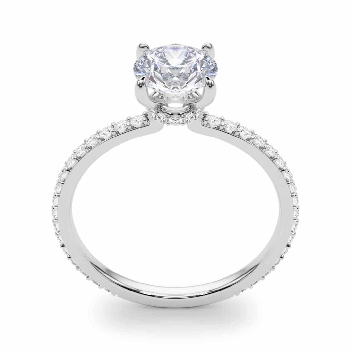 1.25CTW Lab-Grown Diamond 18K Gold White Hidden Engagement Ring