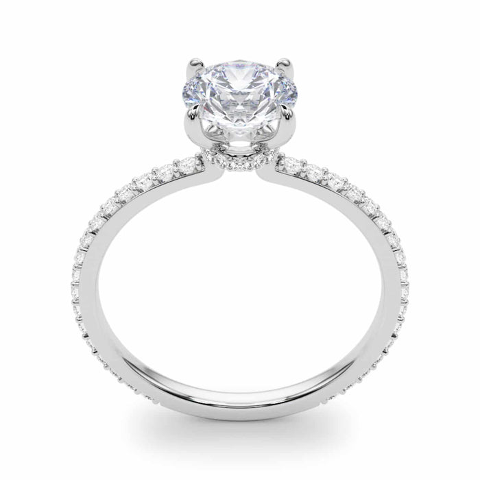 1.25CTW Lab-Grown Diamond 18K Gold White Hidden Engagement Ring