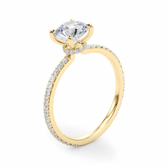 1.25CTW Lab-Grown Diamond 18K Gold Hidden Engagement Ring