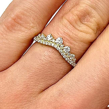 0.50CTW Lab Grown Diamond 18K Gold Chevron Wedding Band Ring