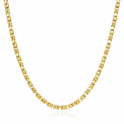 10K Yellow Gold 4mm Byzantine Chain (Hollow) 20"-26"