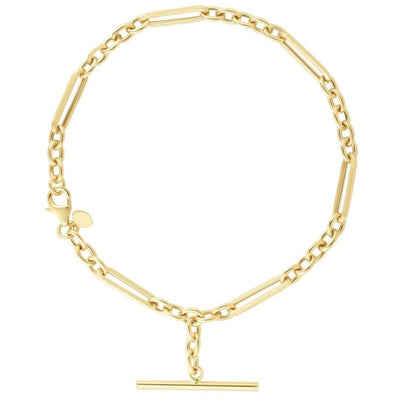 14K Yellow Gold 4mm Rolo Toggle Bracelet (Hollow) 7.5"