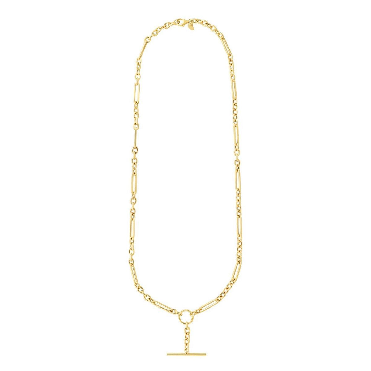 14K Yellow Gold 4mm Rolo Toggle Chain (Hollow) 18"