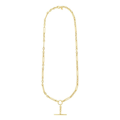 14K Yellow Gold 4mm Rolo Toggle Chain (Hollow) 18"