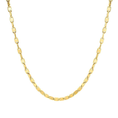 14K Yellow Gold 5mm Hollow Fancy Mariner Anchor Chain 22"