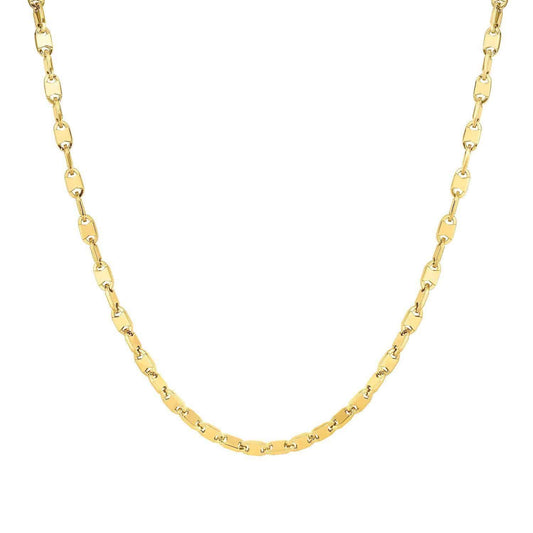 14K Yellow Gold 5mm Hollow Fancy Mariner Anchor Chain 22"
