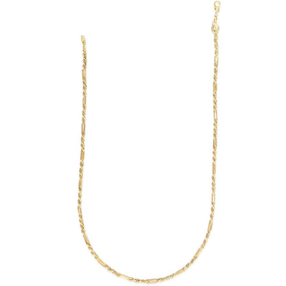 14K Yellow Gold 3mm Diamond-Cut Figaro Rope Figarope Chain (Hollow) 22"