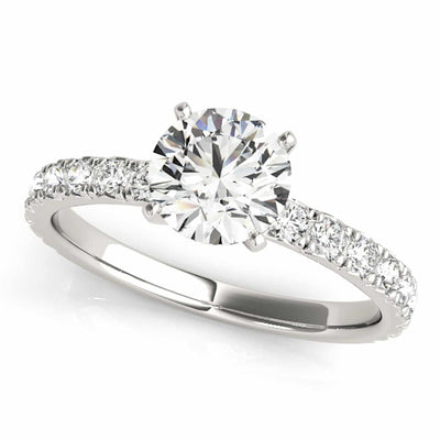 1.25CTW Lab-Grown Diamond 18K Gold White Classic Engagement Ring