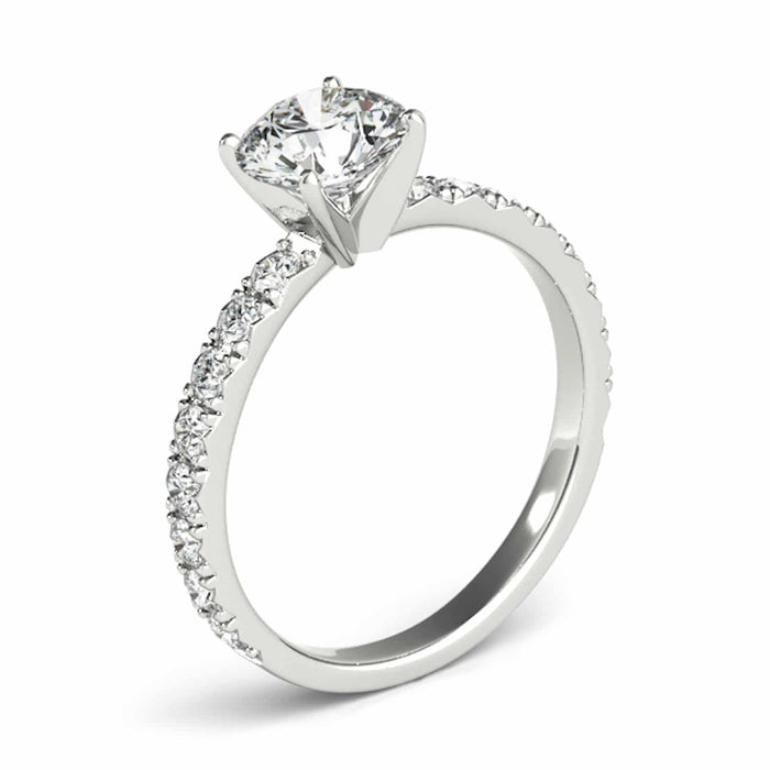 1.25CTW Lab-Grown Diamond 18K Gold White Classic Engagement Ring