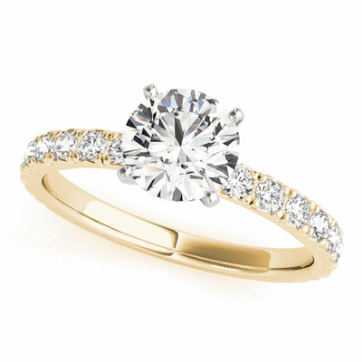 1.25CTW Lab-Grown Diamond 18K Gold Yellow Classic Engagement Ring