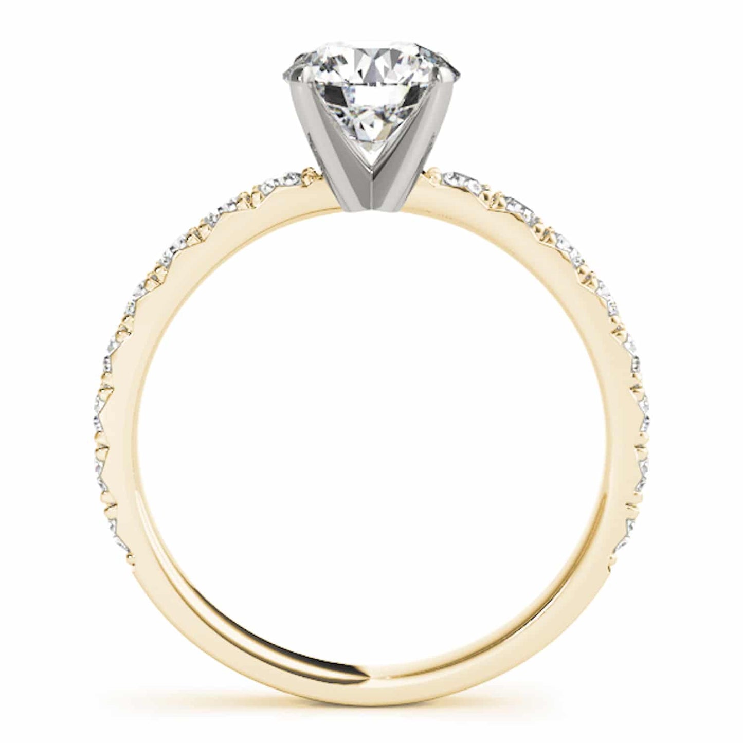 1.25CTW Lab Grown Diamond 18K Gold Yellow Classic Engagement Ring