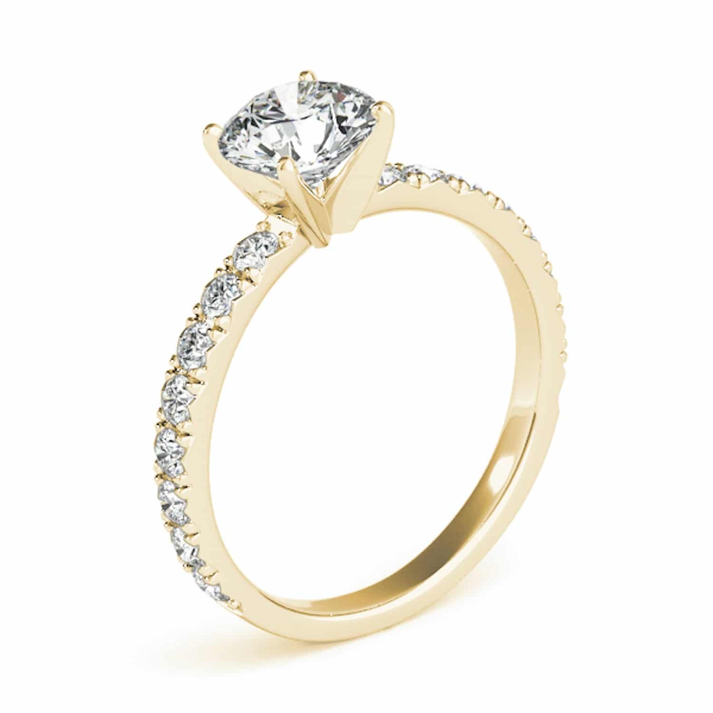 1.25CTW Lab Grown Diamond 18K Gold Yellow Classic Engagement Ring